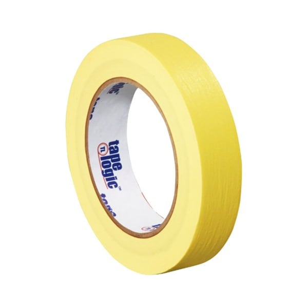 Tape Logic Masking Tape, 1x60 yd., Yellow, PK12, 1" W x 60 yds L, Yellow, 12 PK T93500312PKY - main